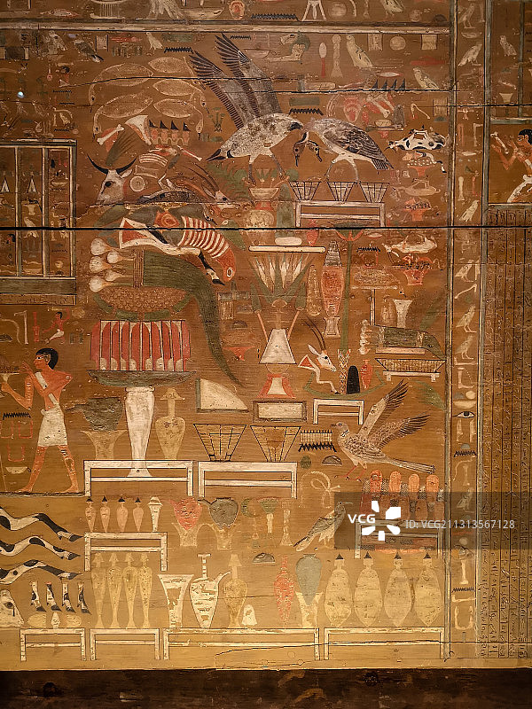 波士顿美术博物馆古埃及木乃伊壁画图片素材