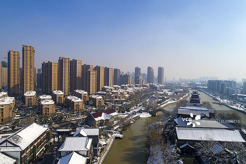 江苏省淮安市运河之都城市风光图片素材