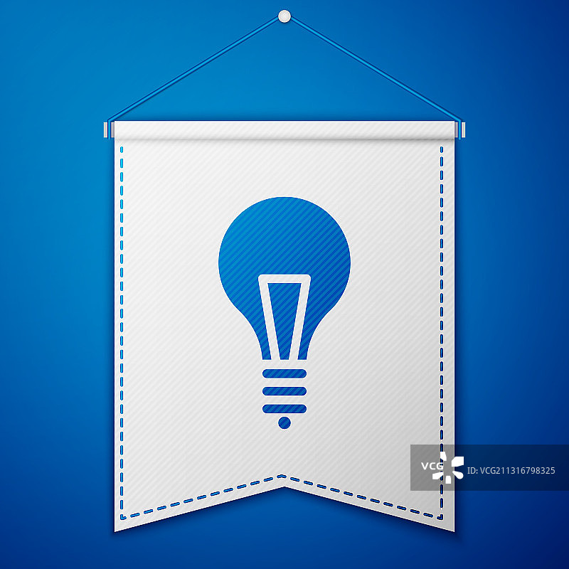 蓝色灯泡与概念概念图标隔离图片素材