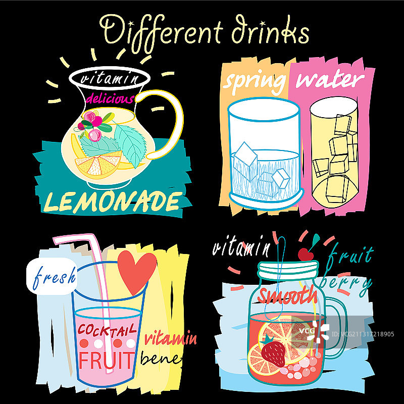 不同的果汁饮料图片素材