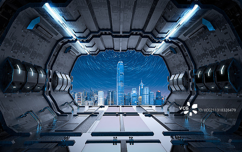 香港城市科技太空舱背景图片素材