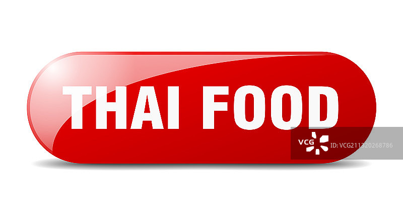 泰国食品按钮贴纸横幅圆形玻璃标志图片素材