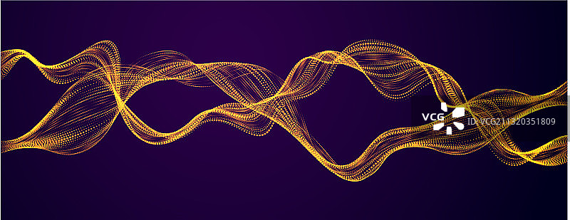 三维粒子网格阵列相互声波流动图片素材