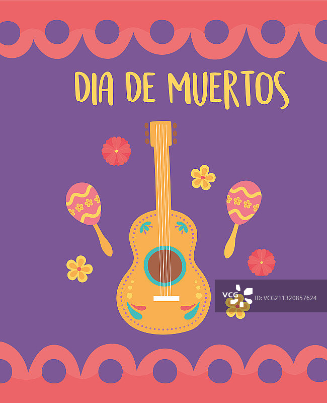 日死墨西哥吉他庆祝图片素材