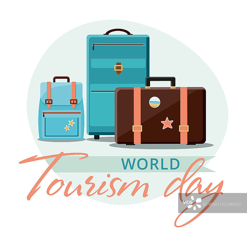 世界旅游日旅行箱图片素材