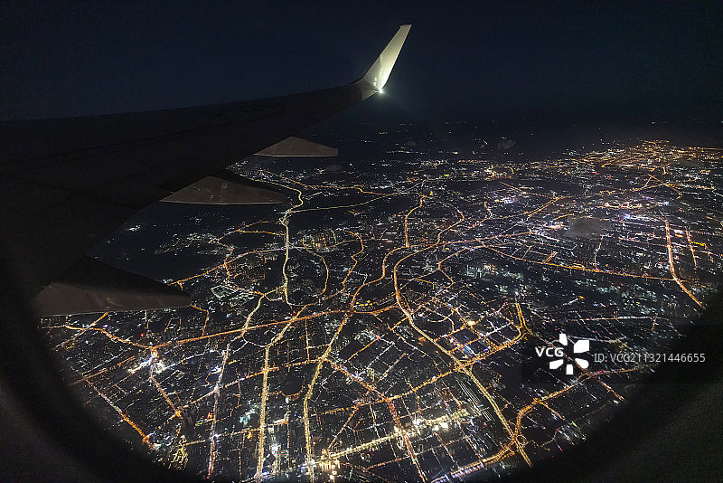 航拍昆明城市夜景组图图片素材