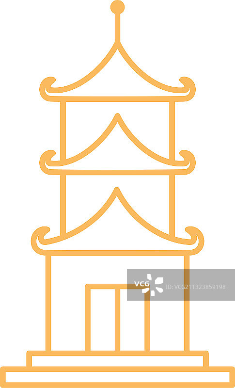 日本寺庙东方元素线条设计图片素材