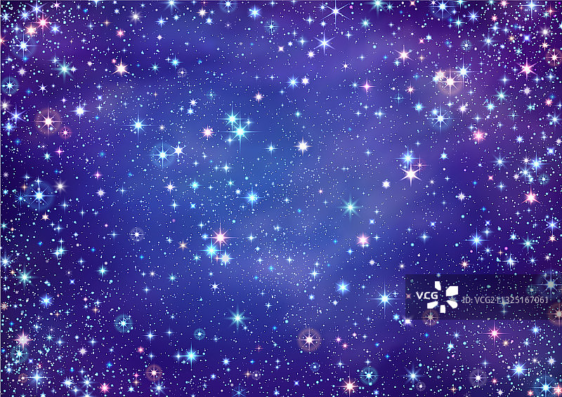 布满星星的夜空图片素材