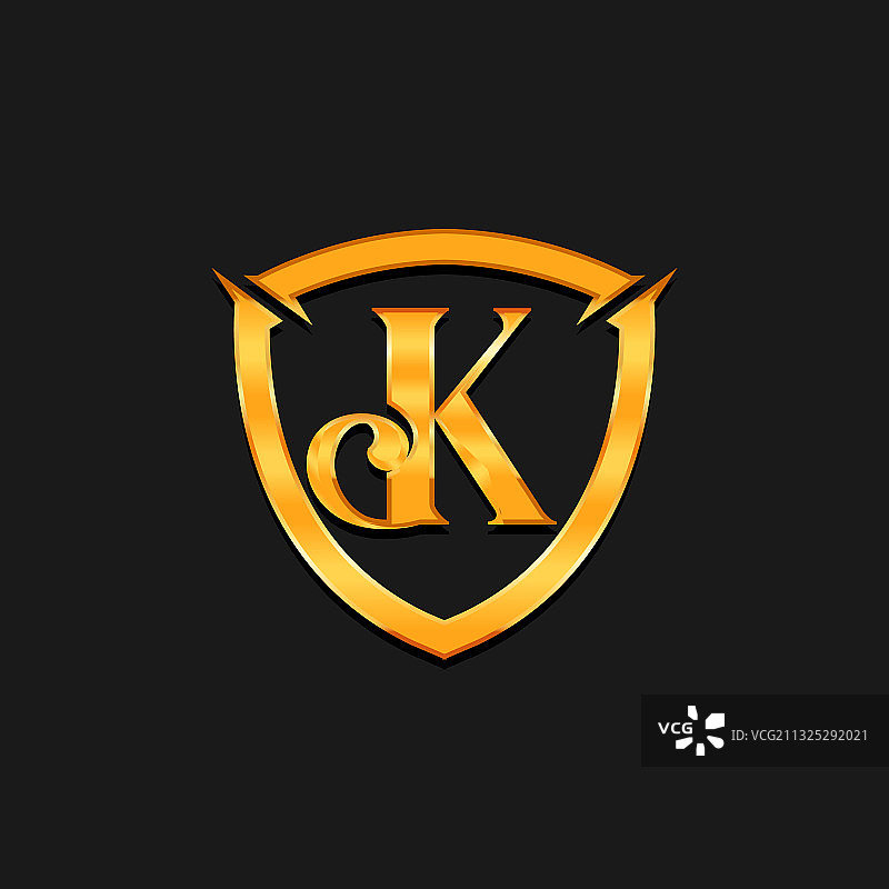 抽象字母k标志设计金美图片素材