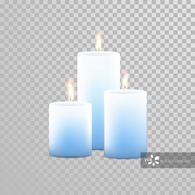 放松蜡烛设置蓝色蜡烛图片素材