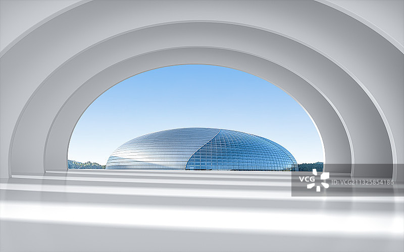 北京国家大剧院建筑空间图片素材