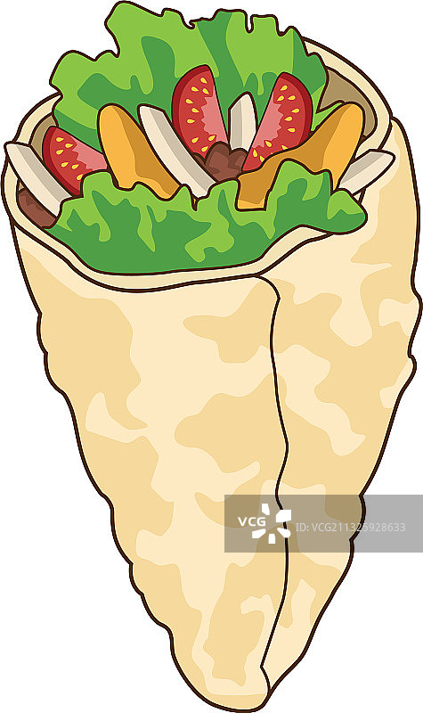 美味的玉米煎饼快餐图标图片素材