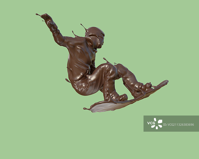 巧克力质感单板滑雪图片素材