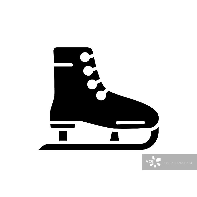 溜冰鞋字形图标冬季标志图片素材