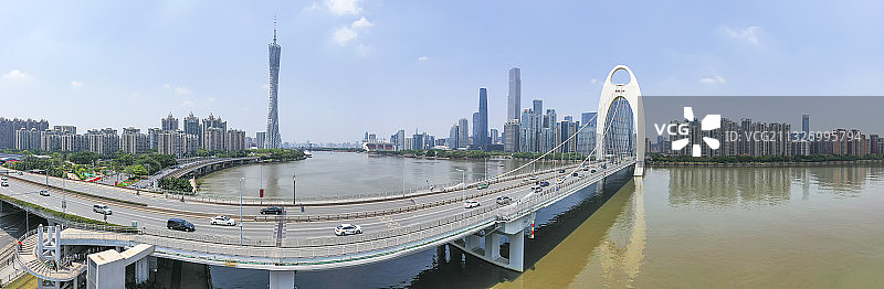 航拍中国广州城市天际线图片素材