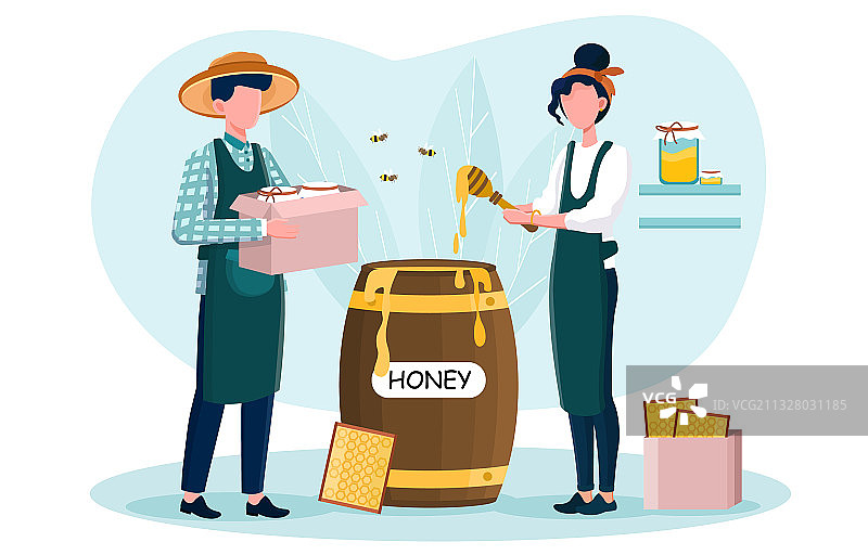 蜂蜜生产观念图片素材