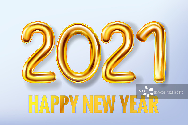 2021年新年快乐背景黄金现实3d图片素材