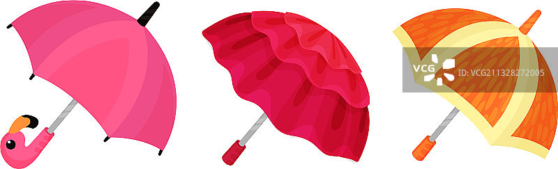 开伞或遮阳伞的孩子与塑料图片素材