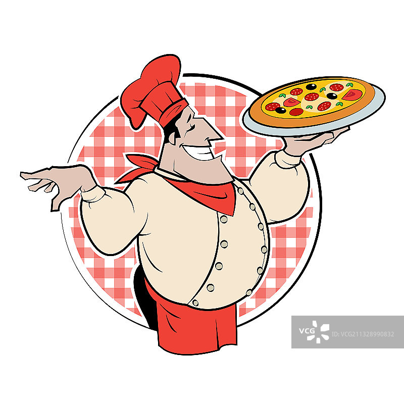 一个意大利卡通厨师图片素材