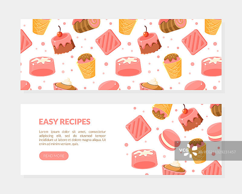 简单的食谱登陆页面模板烹饪课程图片素材