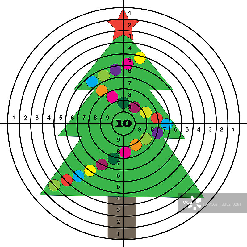 目标射击的背景圣诞树图片素材