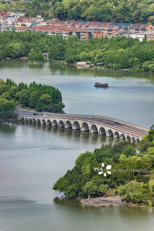 湘湖多孔桥图片素材