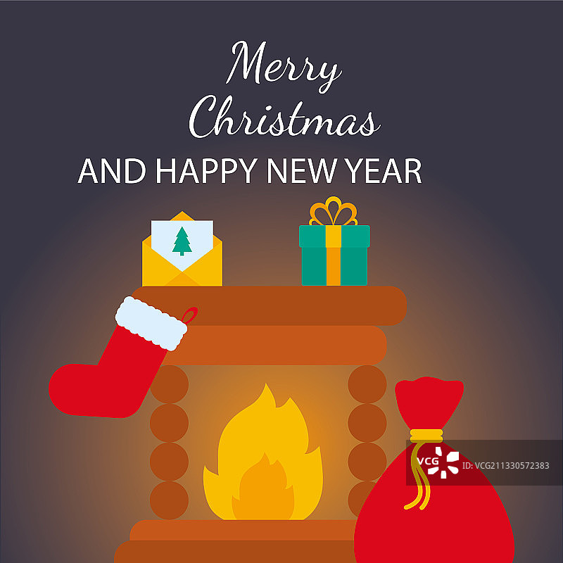 圣诞快乐，新年快乐，烟囱图片素材
