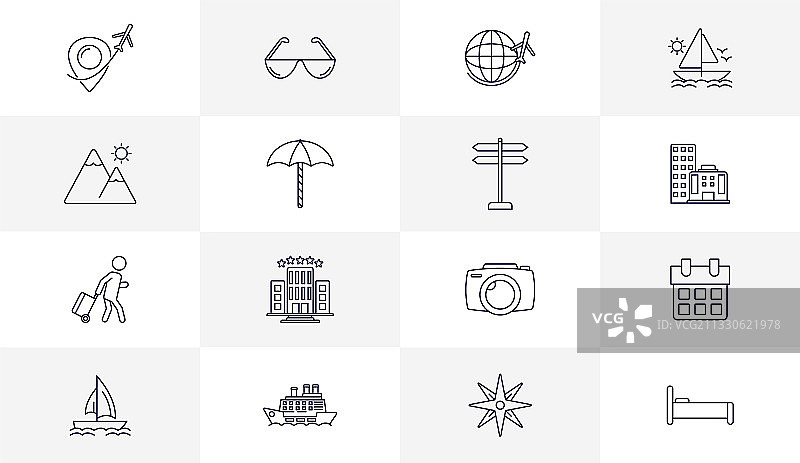 旅游图标logo概念创意设计图片素材