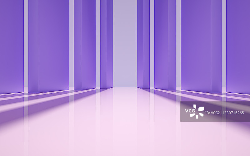紫色三维建筑空间背景图片素材