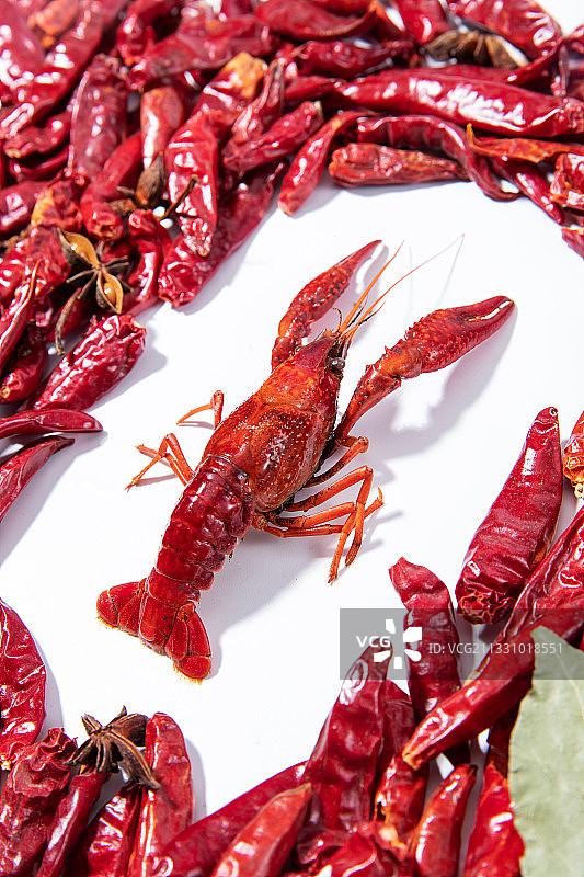 小龙虾和红辣椒图片素材