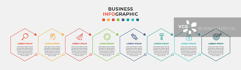 商业信息图设计模板与图标图片素材