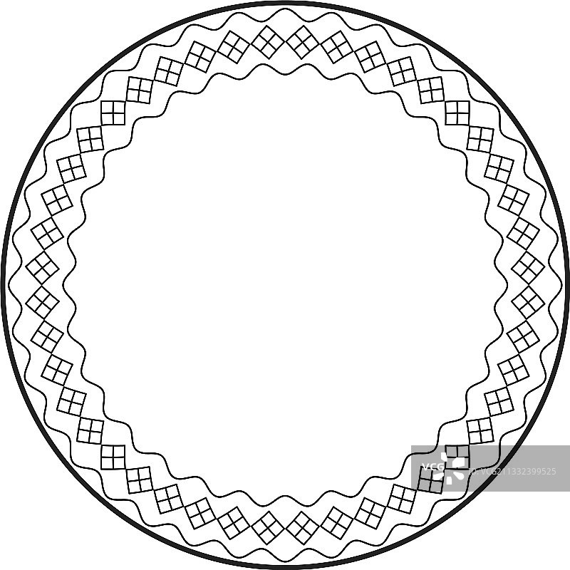 中国圆形框架和东方轮廓元素图片素材