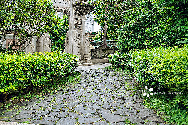 中国广东省佛山祖庙的古洛芝兰牌坊图片素材