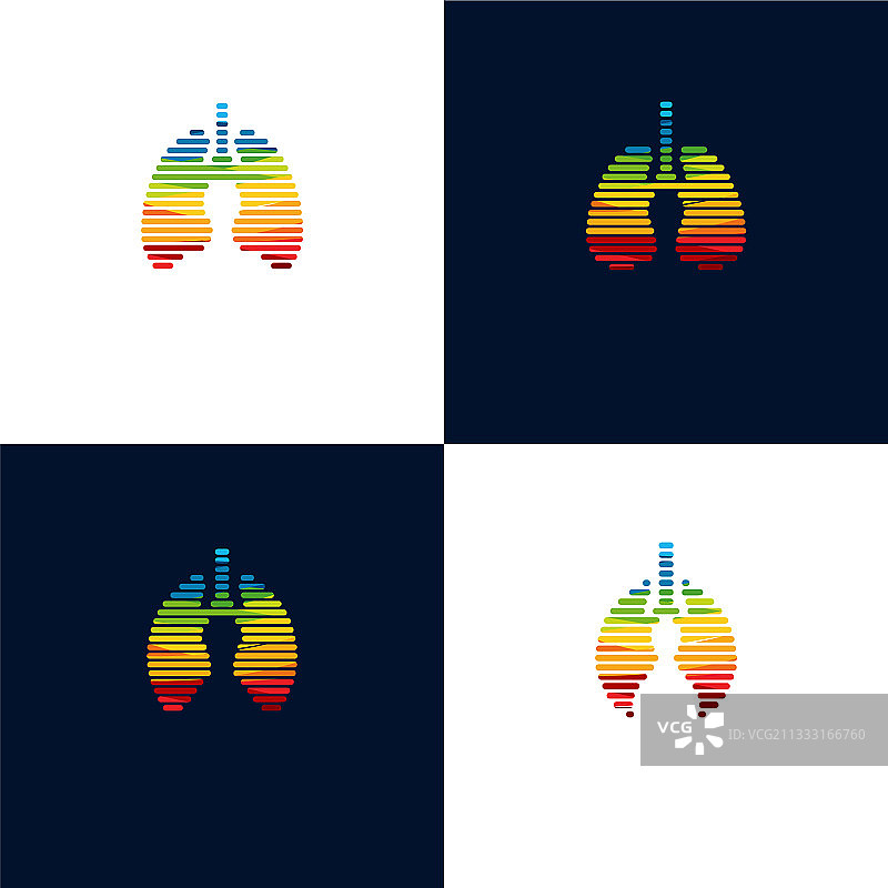 肺彩标志设计理念多彩现代图片素材