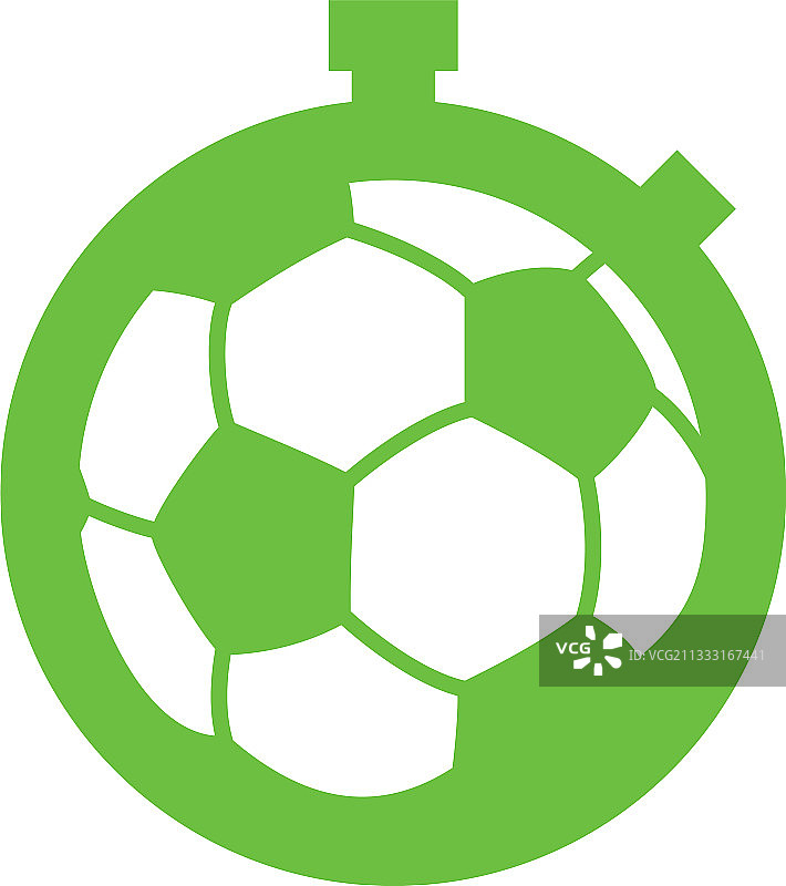 运动时间标志设计概念球和图片素材