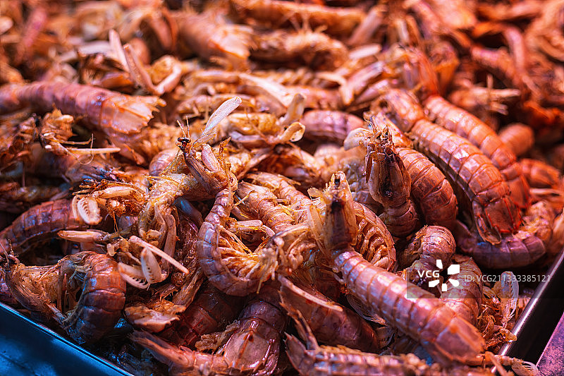 海鲜水产品烧烤油炸夜市小龙虾虾皮皮虾图片素材