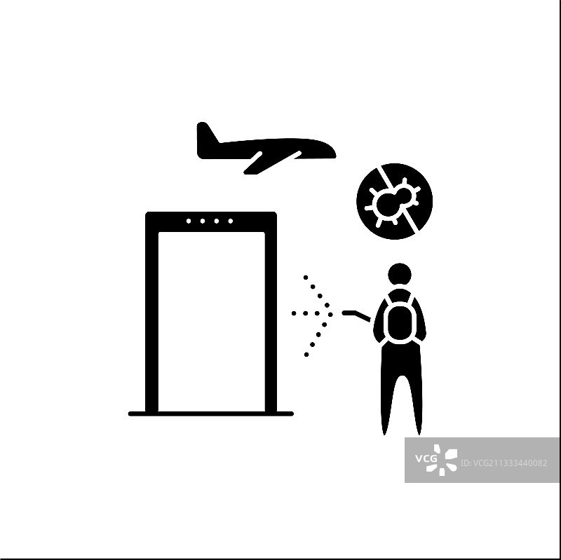 消毒机场符号图标图片素材