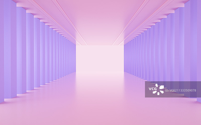 粉色建筑空间三维图形图片素材
