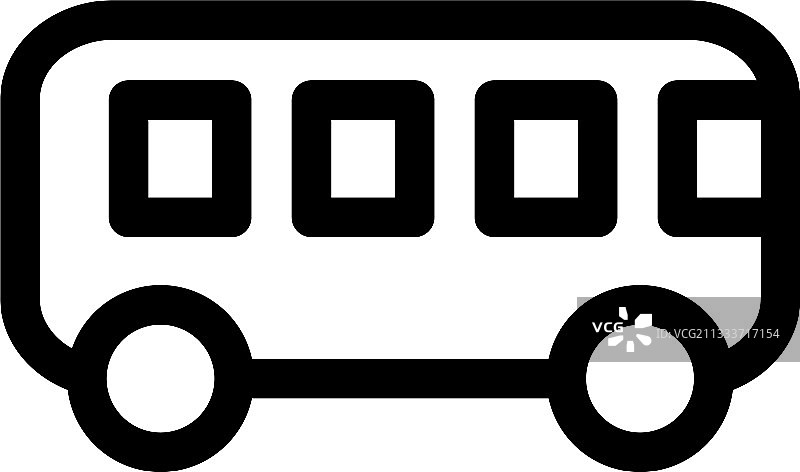 巴士标志或标志孤立标志符号图片素材