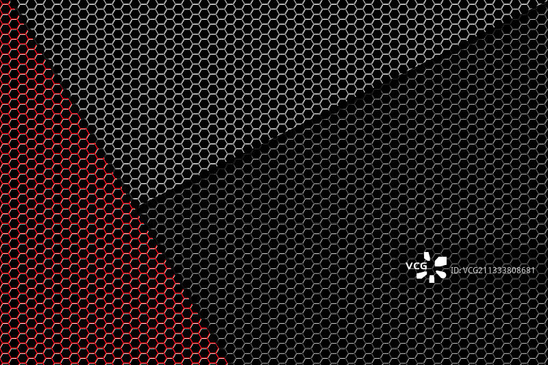抽象红灰黑六角形金属网格图片素材