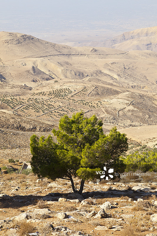 约旦河谷和尼波山的景观图片素材