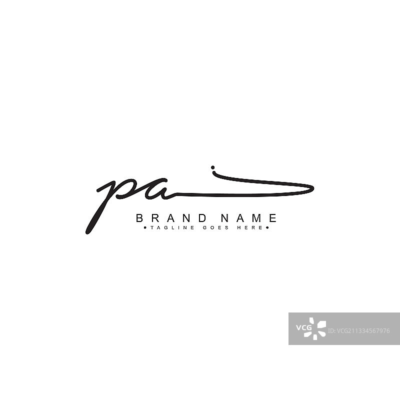 首字母pa标志-手写签名图片素材