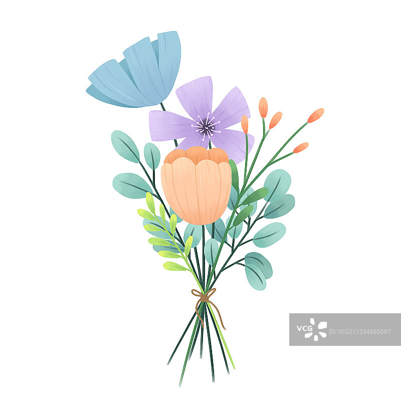 植物花卉花束素材设计元素插画图片素材