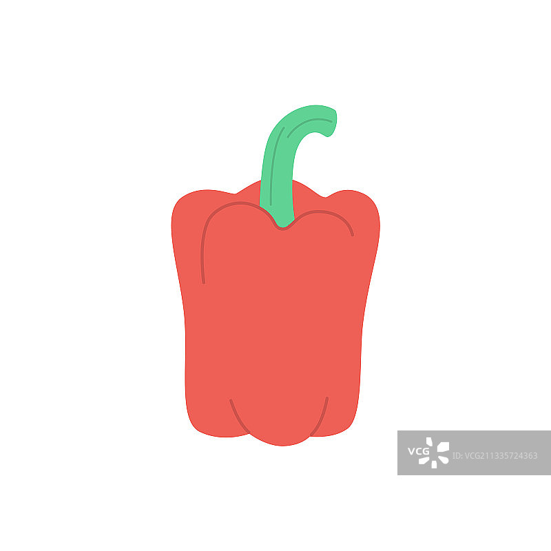 红灯笼椒或甜辣椒的图标图片素材