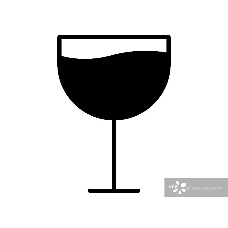 酒杯图标可编辑的笔触设计模板图片素材