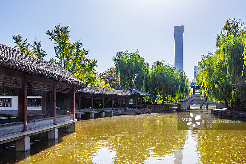 中国首都北京团结湖公园图片素材