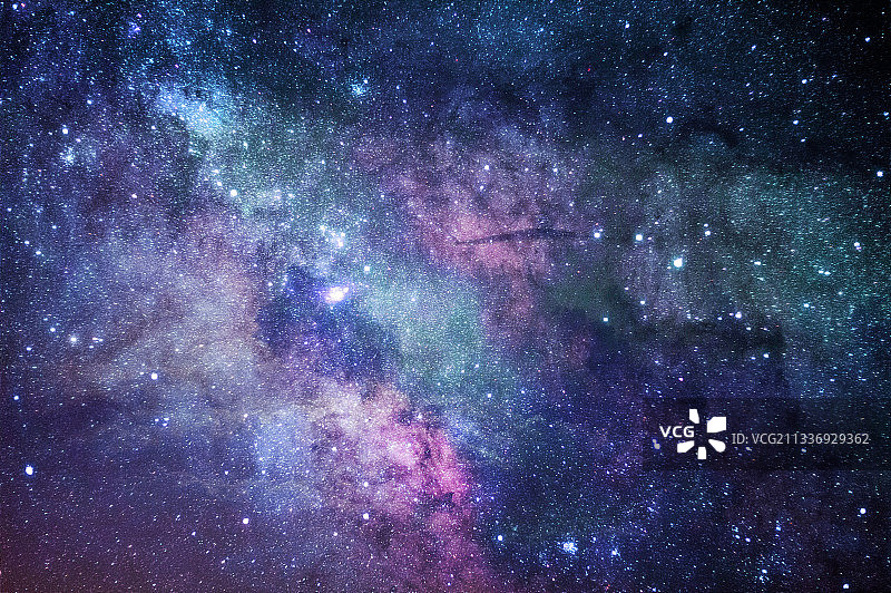 银河系太空中多彩的星云图片素材