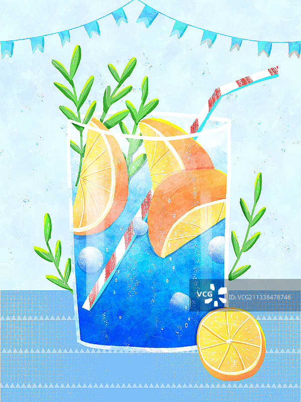 夏日清凉水果饮品图片素材