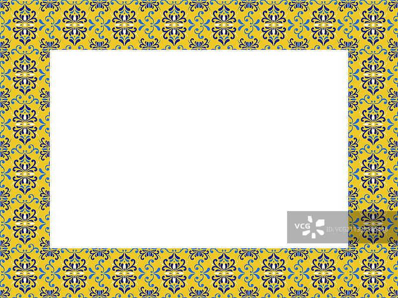 Azulejos葡萄牙瓷砖框架图案图片素材