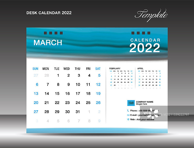 台历2022- 3月月历设计图片素材